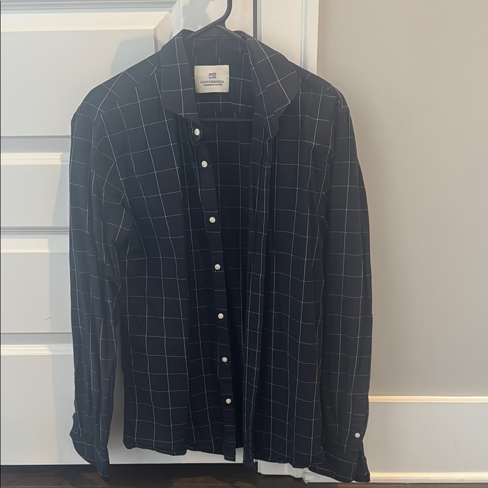 Scotch & Soda Dark Blue Grid Shirt